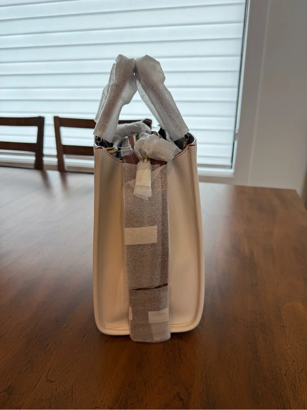 COACH MTO Rogue 31 Chalk Glovetanned Leather Tote
